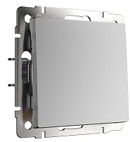 Выключатель кнопочный без рамки Werkel 1-кл. серебряный глянцевый картинка